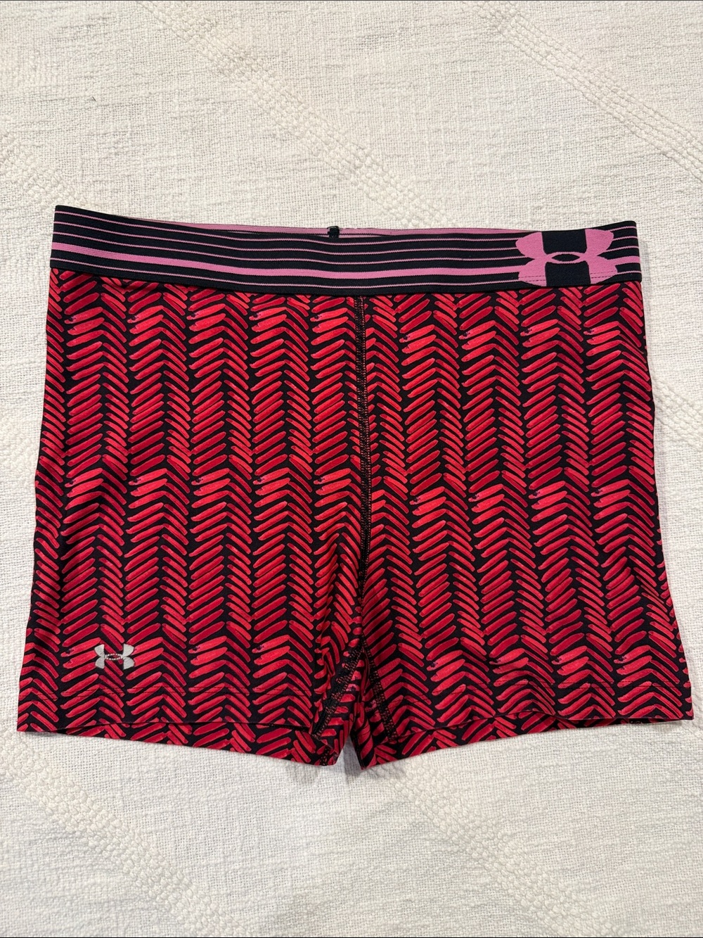 Under Armour Red and Pink Patterned Performance Shorts